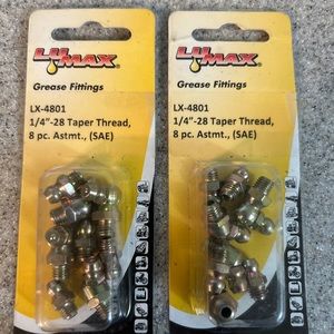- LUMAX HYDRAULIC FITTINGS (16 Total PC) ASTMT (SAE)) LX-4801 1/4"-28 TAP.